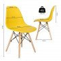 Designová židle SPRINGOS MILANO žlutá