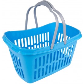 Nákupní košík plastový 21 litrů, modrý