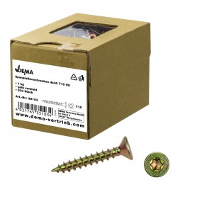 Šrouby do dřevotřísky plný závit 4x30 T15, 1 kg