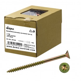 Šrouby do dřevotřísky částečný závit 6x100/60 T30, 1 kg
