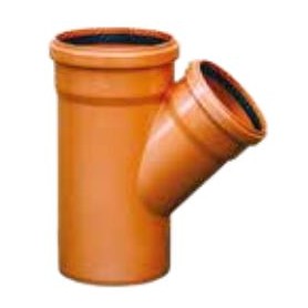 PVC odbočka jednoduchá 45° pro kanalizační systém SN4 125/100/4 KGEA
