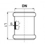 PVC opravná spojka - přesuvka pro kanalizační systém SN4 100 KGU