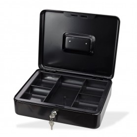 Kovová pokladnička 30x24x9 cm GKG, černá