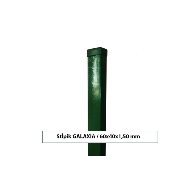 RETIC Plotový sloupek GALAXIA ZN+PVC 60x40x1,5x2000, zelený GZ200OR