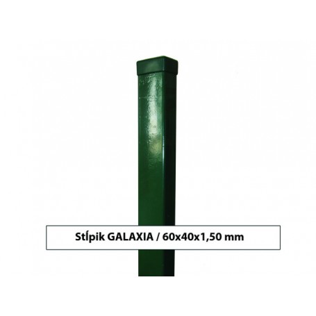 Plotový sloupek GALAXIA ZN+PVC 60x40x1,5x2000, zelený