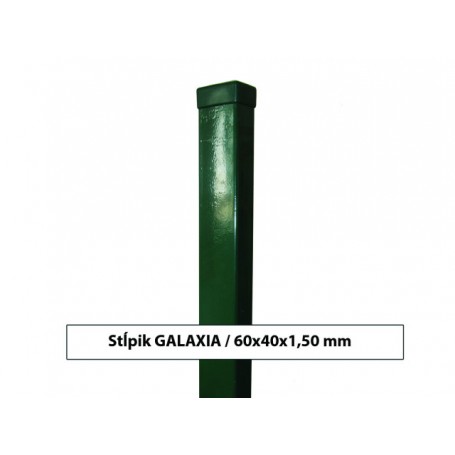 Plotový sloupek GALAXIA ZN+PVC 60x40x1,5x2600, zelený
