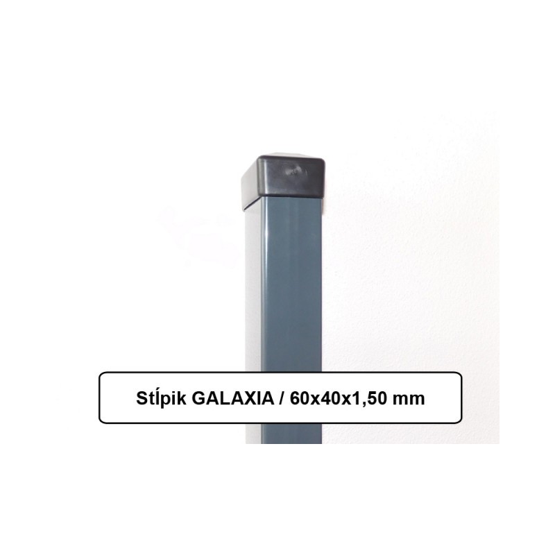 RETIC Plotový sloupek GALAXIA ZN+PVC 60x40x1,5x1800, antracitový GA180OR