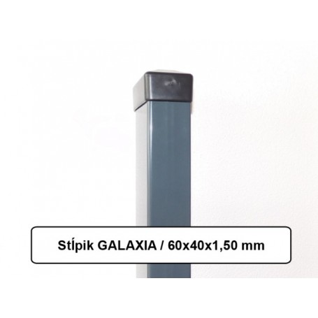 Plotový sloupek GALAXIA ZN+PVC 60x40x1,5x2000, antracitový
