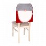 Vánoční potah na židli Gnom s bambulí, 50x62 cm, červený