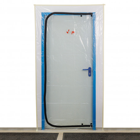 Ochranná fólie na dveře se zipem 1,1x2,2 m PE