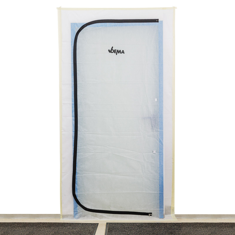 DEMA Ochrana dveří proti prachu se zipem 1,1x2,2 m z netkané textilie 15367D