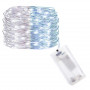 LED řetěz Nano Duo 2 m, 20 LED, 2x AA, bílá/modrá