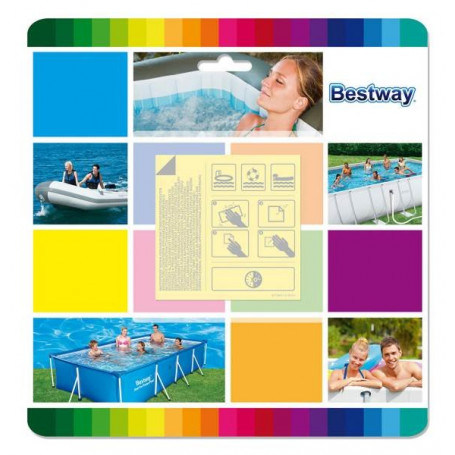 Sada Bestway 62091, pro opravu bazénu a nafukovaček, 10 ks, 65x65 mm