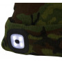 Pletená čepice s LED světlem Albacore, camouflage zelená, L