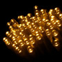 LED světelný řetěz Mikro krystalek 9 m, 120 LED, 3x AA, IP44, 8 světelných módů s ovladačem, teplá bílá
