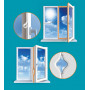 Těsnění G21 Air-Block do oken, univerzální, vhodné k mobilním klimatizacím