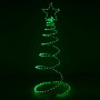 LED spirálový stromek 135 cm, 192 LED, IP44, zelená