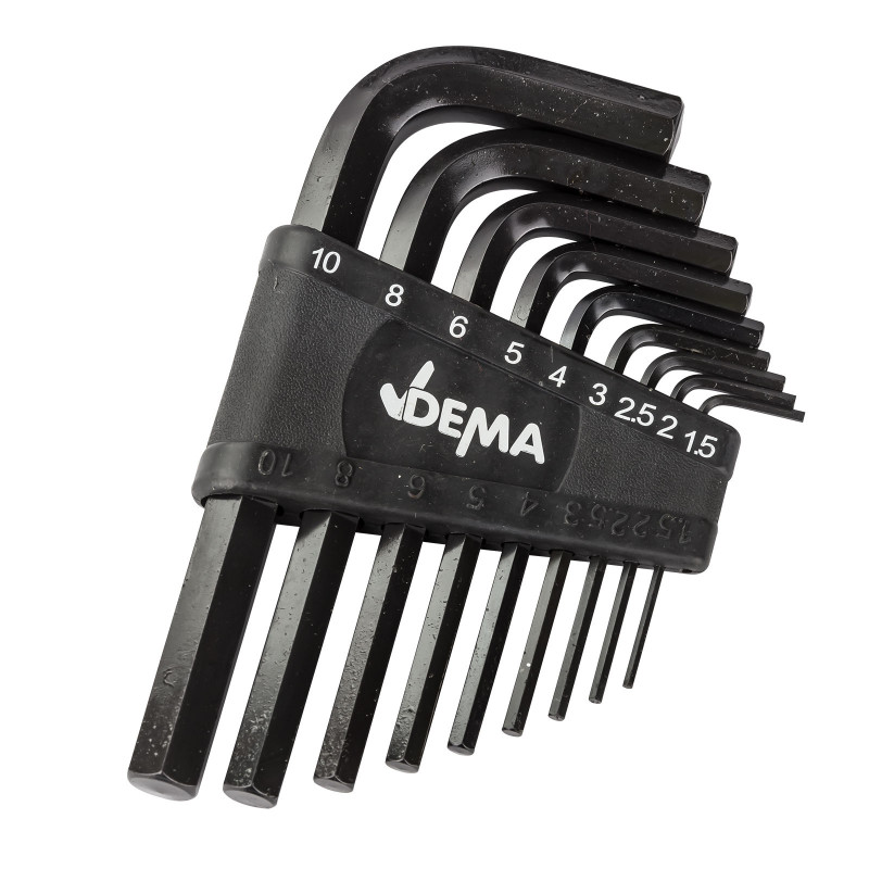DEMA Imbusové klíče, černé, sada 9 ks 30593D