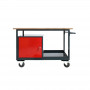 Dílenský pracovní stůl na kolečkách se zásuvkami EKO 1 24900, antracit/červená