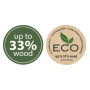 Kulatý květináč RYFO ECO WOOD 14,6 cm bílý