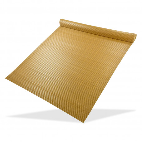 Clona na plot, bambusová rohož z PVC 100x500 cm, žlutá