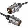 Spirálový prodlužovací kabel, 2 zástrčky, 7-pin
