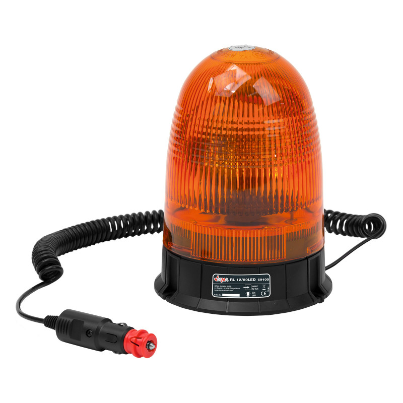 DEMA Výstražný maják s magnetem 12 V LED80, oranžový 69100D