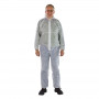 Jednodílný pracovní ochranný oblek bílý 40 g/qm PP, velikost XXL
