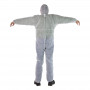 Jednodílný pracovní ochranný oblek bílý 40 g/qm PP, velikost M