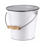 Smaltovaný kbelík na vodu 5 litrů, bílý