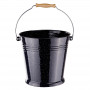 Smaltovaný kbelík na popel 10 litrů, černý