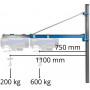 Otočné rameno pro lanový naviják 1200 100-600 kg