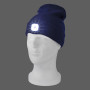 Pletená čepice s LED světlem, modrá