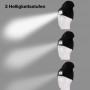 Pletená čepice s dvojitým LED světlem, černá