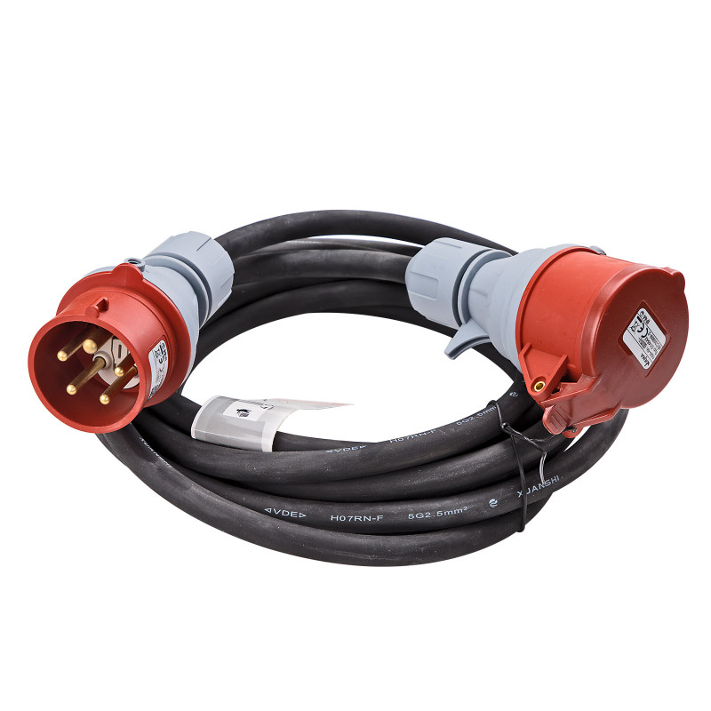 DEMA Prodlužovací kabel IP44 H07RN-F 16 A 5x2,5 mm2 5 m 75020D