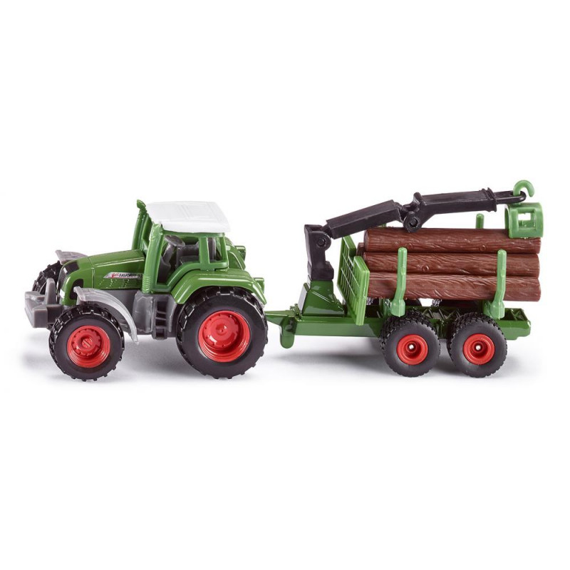 SIKU Traktor Fendt s dřevařským přívěsem / 1645 32080D