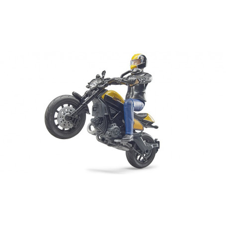 Motocykl Ducati Scrambler Full Throttle s jezdcem 1:16 63053