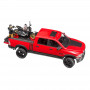 Pick-Up RAM 2500 Power Wagon s motocyklem Ducati Desert Sled a jezdcem 1:16 02502