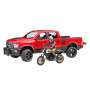 Pick-Up RAM 2500 Power Wagon s motocyklem Ducati Desert Sled a jezdcem 1:16 02502