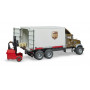 Nákladní automobil UPS MACK Granite s vysokozdvižným vozíkem 1:16 02828