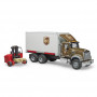 Nákladní automobil UPS MACK Granite s vysokozdvižným vozíkem 1:16 02828