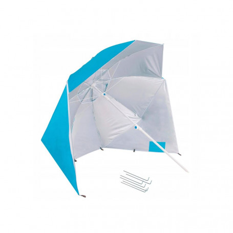Plážový slunečník SPRINGOS SHIELD XXL světle modrý