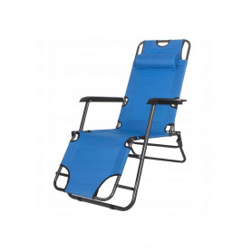 Zahradní polohovací křeslo SPRINGOS RELAX světle modré