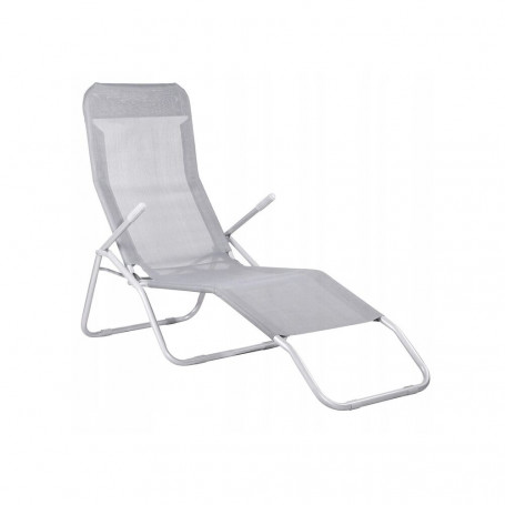 Zahradní lehátko SPRINGOS SIESTA šedé