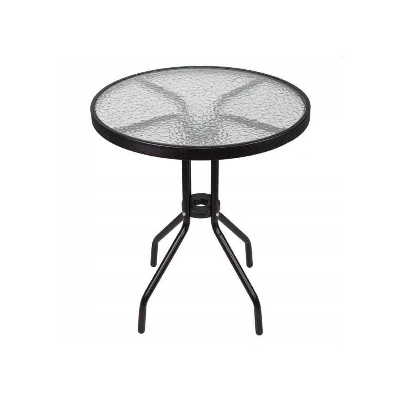 SPRINGOS Zahradní stolek 60 cm, černý SPRINGOS BISTRO GF1010-XG