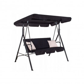 Zahradní houpačka SPRINGOS GRACE 3-místná, černá