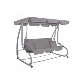 Zahradní houpačka SPRINGOS VENEZIA 3-místná, šedá