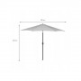 Zahradní slunečník 290 cm, šedý SPRINGOS SUNNY GU0015