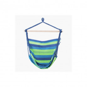 Závěsné houpací křeslo 130x100 cm, modro-zelené SPRINGOS BELLA