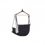 Závěsné houpací křeslo 130x90 cm, černé SPRINGOS LUCIA